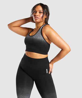 Sujetadores Deportivos Gymshark Adapt Ombre Seamless Mujer Negras Negras | CO 2232WNB